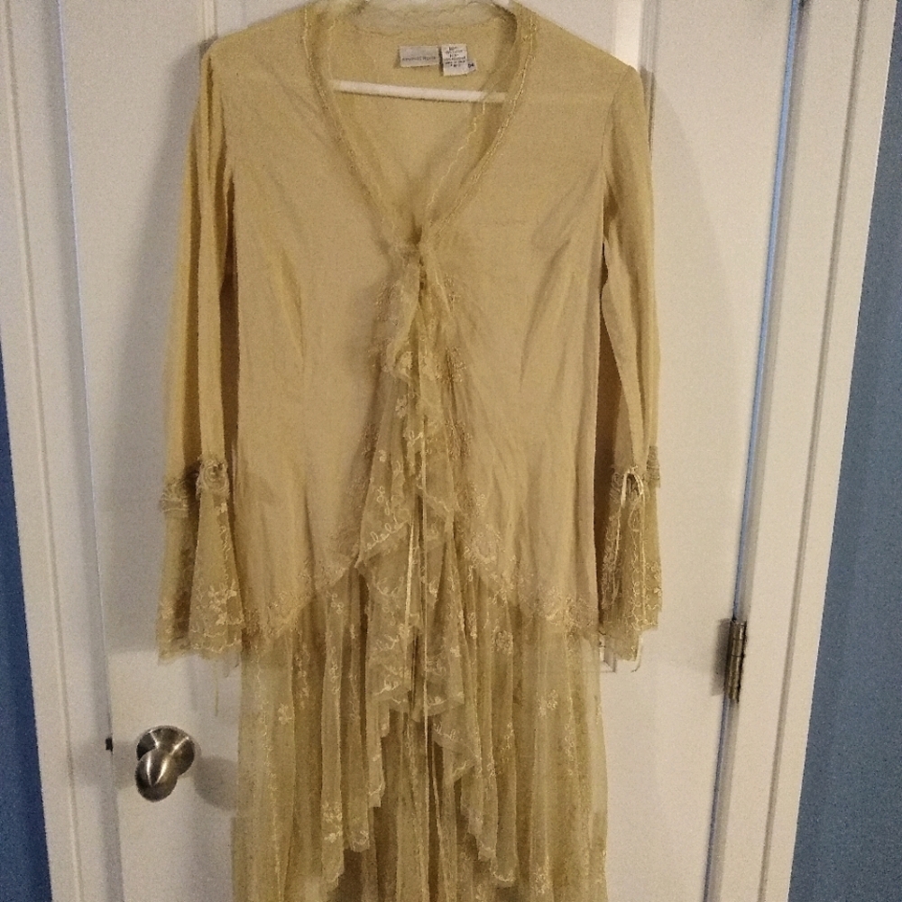 Lace and cotton cardigan